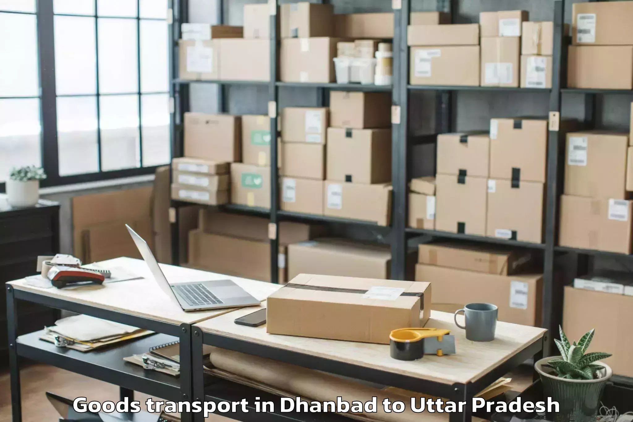 Book Your Dhanbad to Gyanpur Goods Transport Today